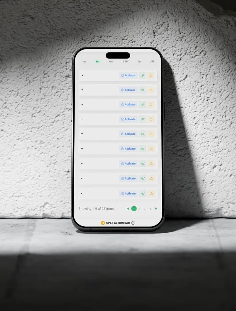 Notification Center Mockup